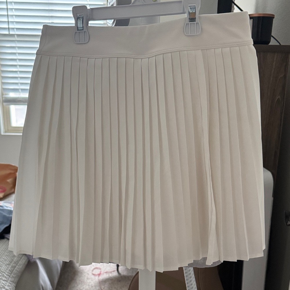 Bad Birdie White Pleated Mini Skirt